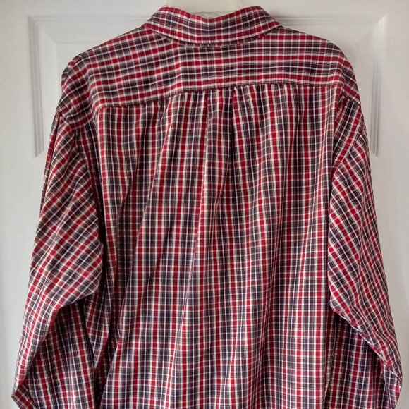 Ralph Lauren Jeans Co. Men's Long Sleeve Shirt Plaid XL Red White Blue Western - Picture 3 of 8